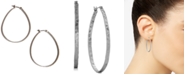 Lucky Brand Earrings, Medium 1-3/4" Oblong Hoop
